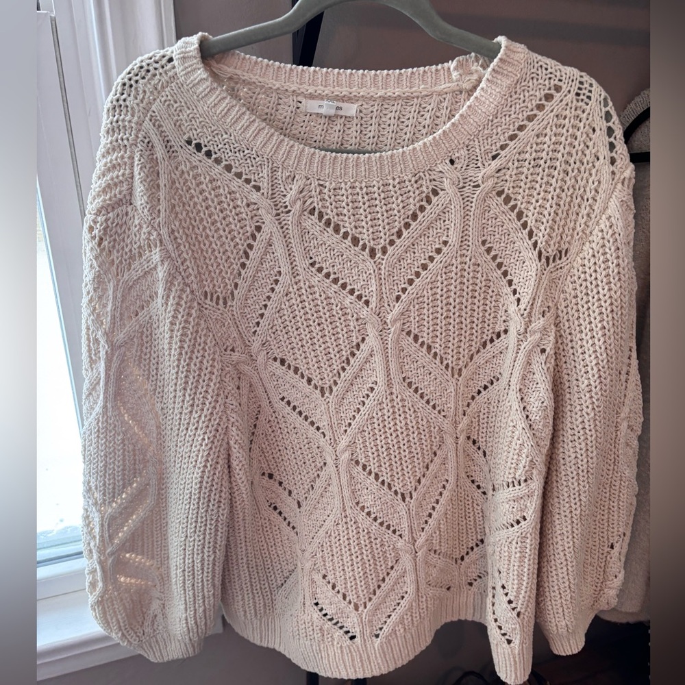 Maurices Cream Open-Knit Women's Sweater